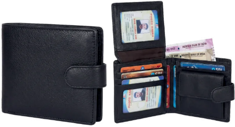 Black leather men’s wallets