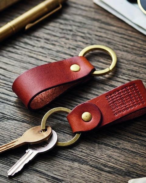 Key chains, KC26-9051, in cow printed leather
