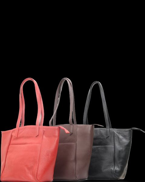 Women’s tote, large, WB26-9044, in cow printed leather